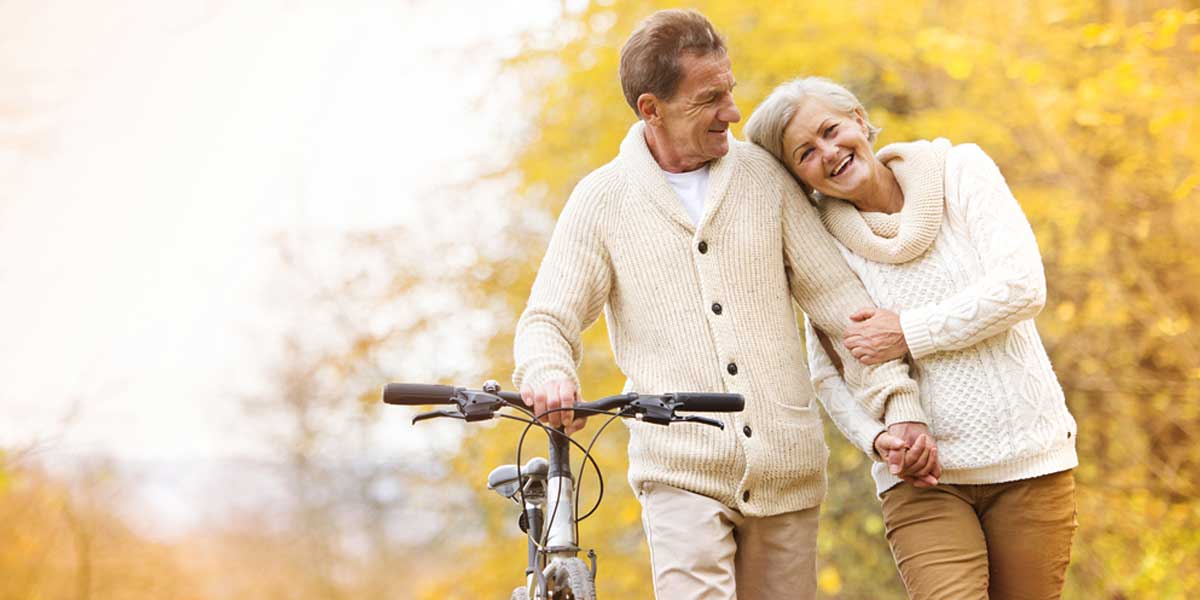Old Couple with Bicycle